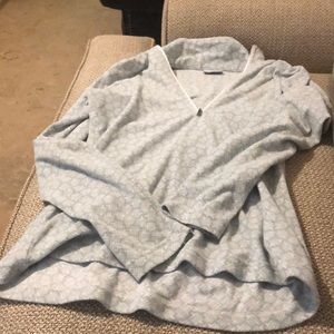 Light gray and white fleece